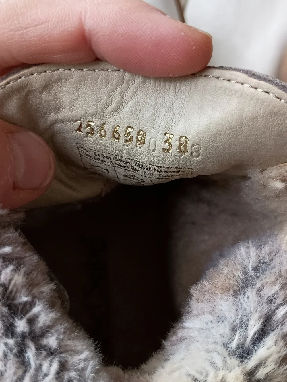 Josef Seibel White & Brown Faux Fur Lace-Up Ankle Boots_38